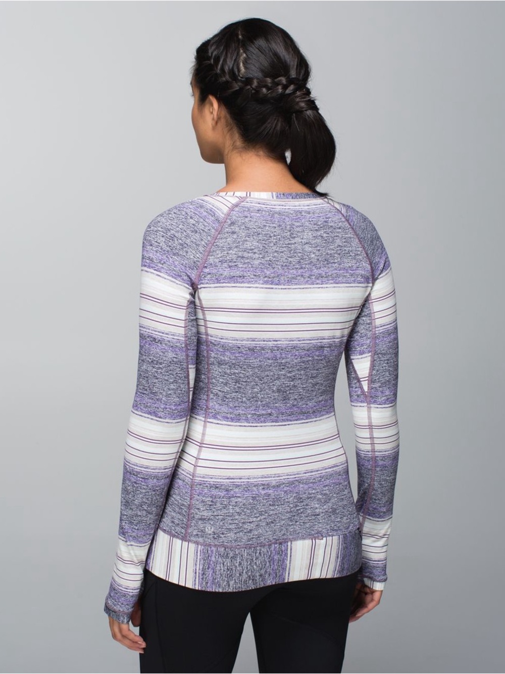 Lululemon Race Your Pace Long Sleeve Osaka Stripe Purple Size 4